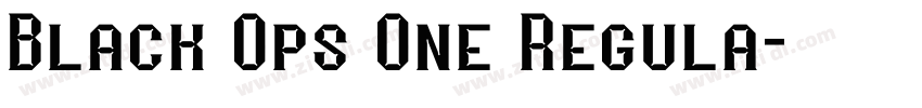 Black Ops One Regula字体转换